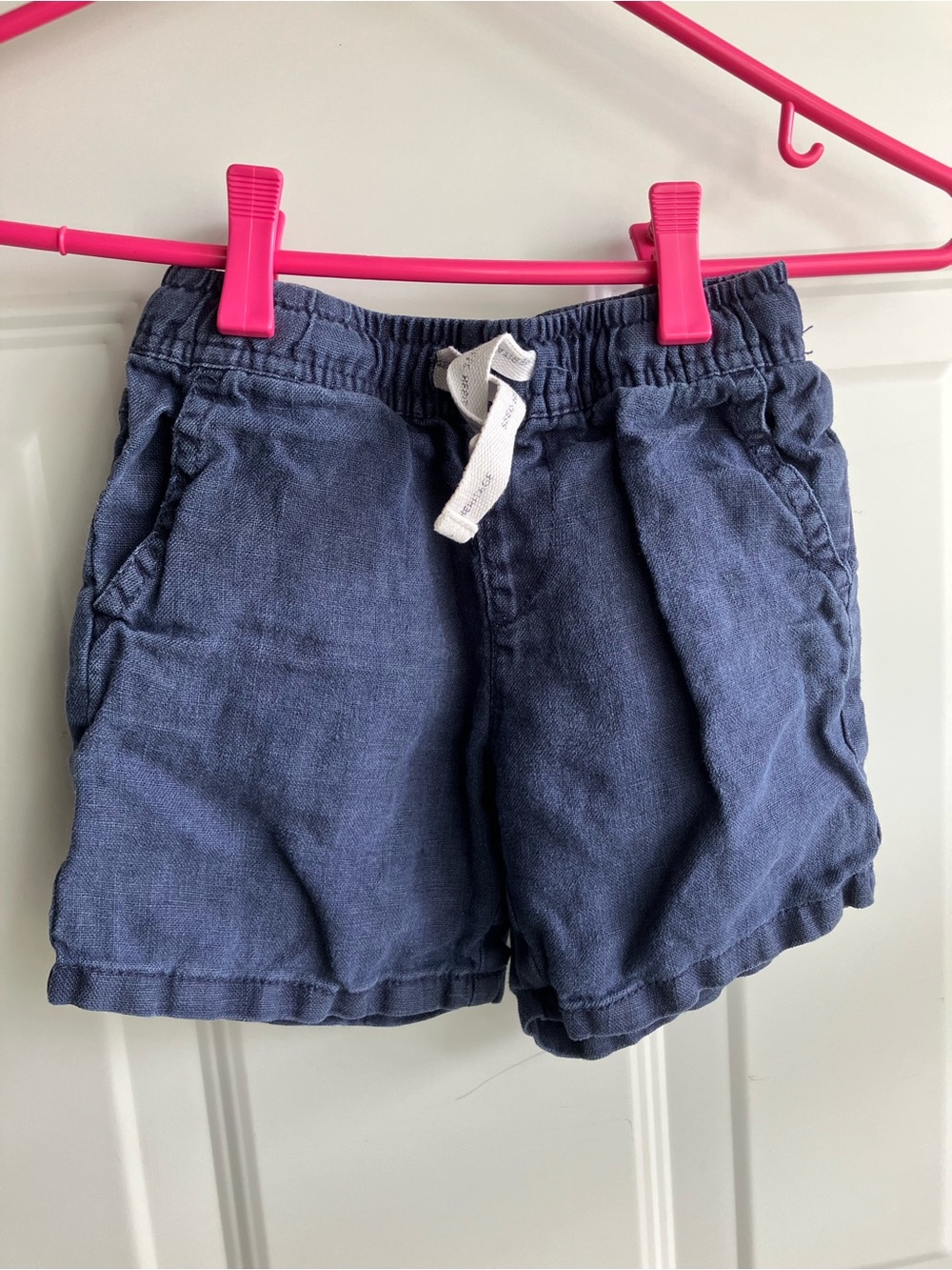 Seed heritage navy blue 100% linen shorts